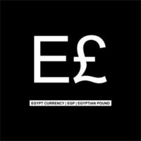 Egypt Currency Icon Symbol, Egyptian Pound, EGP. Vector Illustration