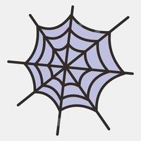 icon spiderweb.icon en estilo de línea rellena. adecuado para impresiones, afiches, volantes, decoración de fiestas, tarjetas de felicitación, etc. vector