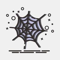 icono spiderweb.icon en estilo mbe. adecuado para impresiones, afiches, volantes, decoración de fiestas, tarjetas de felicitación, etc. vector