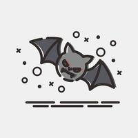 Icon bat.Icon in MBE style. Suitable for prints, poster, flyers, party decoration, greeting card, etc. vector