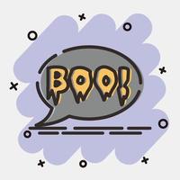 Icon boo.Icon in comic style. Suitable for prints, poster, flyers, party decoration, greeting card, etc. vector