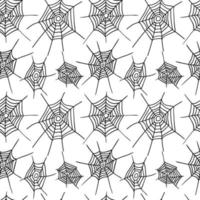 Spiders web seamless pattern. Halloween background vector