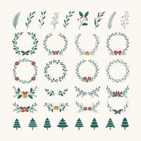 Christmas wreath decoration. vector element
