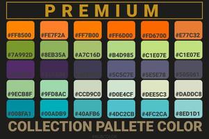 A Premium Collection of Accurately Color Palettes with Codes, Perfect for use by illustrators vector