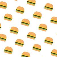 burger pattern, photo of a burger, quirky vector