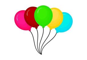 a collection of colorful balloon illustrations 2 vector