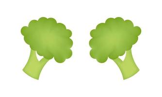 Broccoli vegetable illustration with mesh technique vector