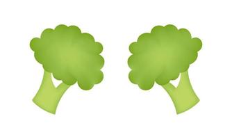 Broccoli vegetable illustration with mesh technique vector