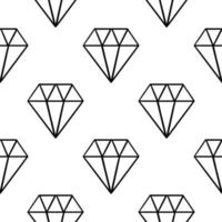 outline diamond seamless pattern vector