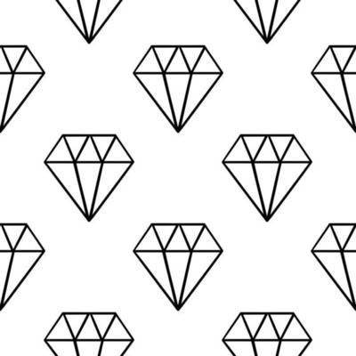 outline diamond seamless pattern