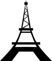 torre eiffel simple o torre de parís ilustración vectorial aislada. torre eiffel simple para logotipo, icono, símbolo, negocio, diseño o decoración vector