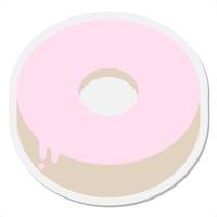 donut sticker icon vector