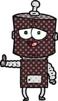 cartoon doodle character robot vector