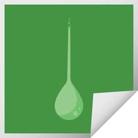 slime drip graphic vector illustration square sticker