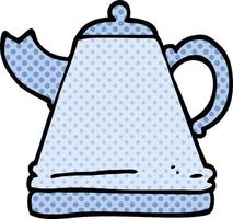 comic book style cartoon kettle vector