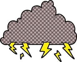 vector cartoon thundercloud