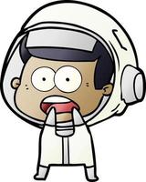 cartoon surprised astronaut vector