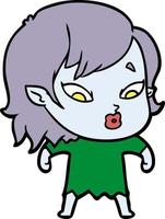 cute cartoon vampire girl vector