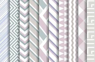 Set of vector tiled seamless collection of modern stylish pastel basic color patterns. Texture for packaging banners wallpaper, fabric print, business cards
