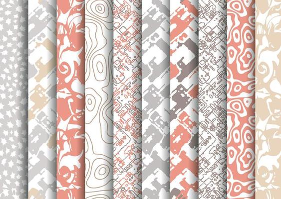 Set of vector tiled seamless collection of modern stylish pastel basic color patterns. Texture for packaging banners wallpaper, fabric print, business cards