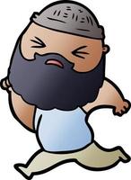 cartoon man with beard vector