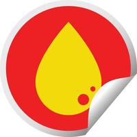 blood drop graphic vector circular peeling sticker