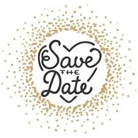 Save the Date invite greeting card vector template