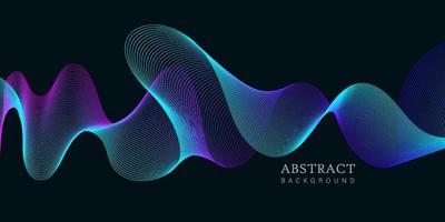 Vector technology abstract background with dynamic amorphous vector flowing gradient particle water curve waves and modern lines. Retro futurism geometric, cyberpunk.