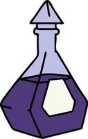 cartoon of a magic potion in a fancy bottle vector