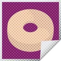 donut graphic vector illustration square sticker