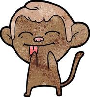 funny cartoon monkey vector