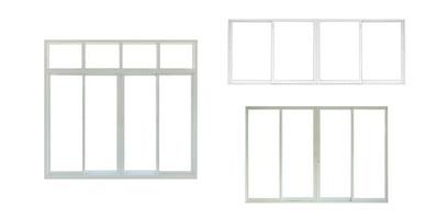 modern windows frame design set isolated on white background photo