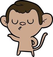 Vector cartoon monkey