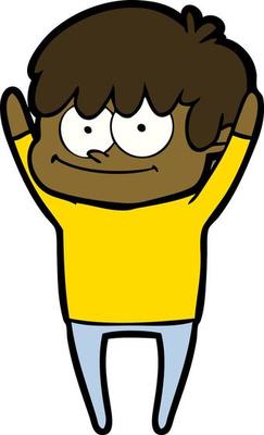 happy cartoon man