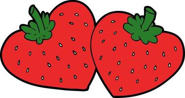 Vector cartoon strawberries