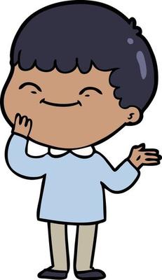 cartoon happy boy