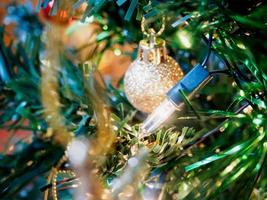 Christmas lights close up photo