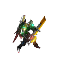 mecha redo till ge sig på png