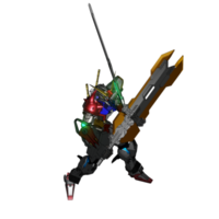 mecha redo till ge sig på png