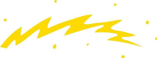 flat color illustration cartoon lightning bolt vector