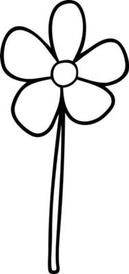 Vector cartoon flower