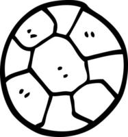 black and white cartoon soccer ball vector