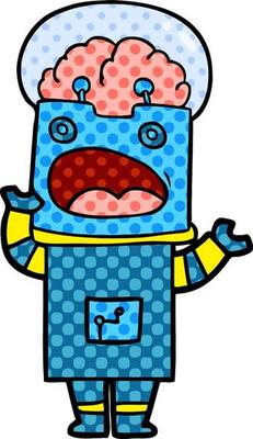 Vector cartoon robot