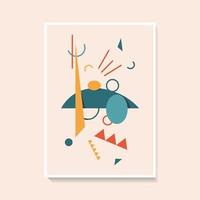 un cartel abstracto en colores brillantes al estilo de los artistas del siglo XX. vector