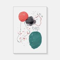 One vector abstract poster painted with watercolor.