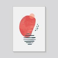 One vector abstract poster painted with watercolor.