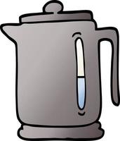 vector gradient illustration cartoon kettle