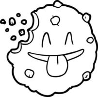 line drawing of a cookie vector