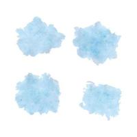 Set of watercolor stain. Spots on a white background. Watercolor texture with brush strokes. vector