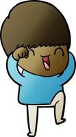 happy cartoon boy vector